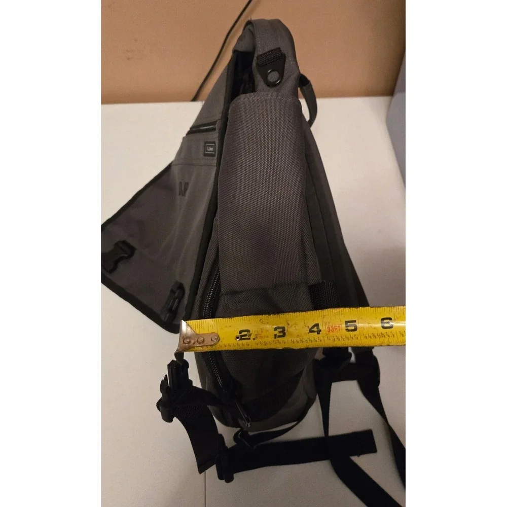 LL Bean Backpack Gray Monogrammed DJP Adjustable Straps Mesh‎ Pocket
